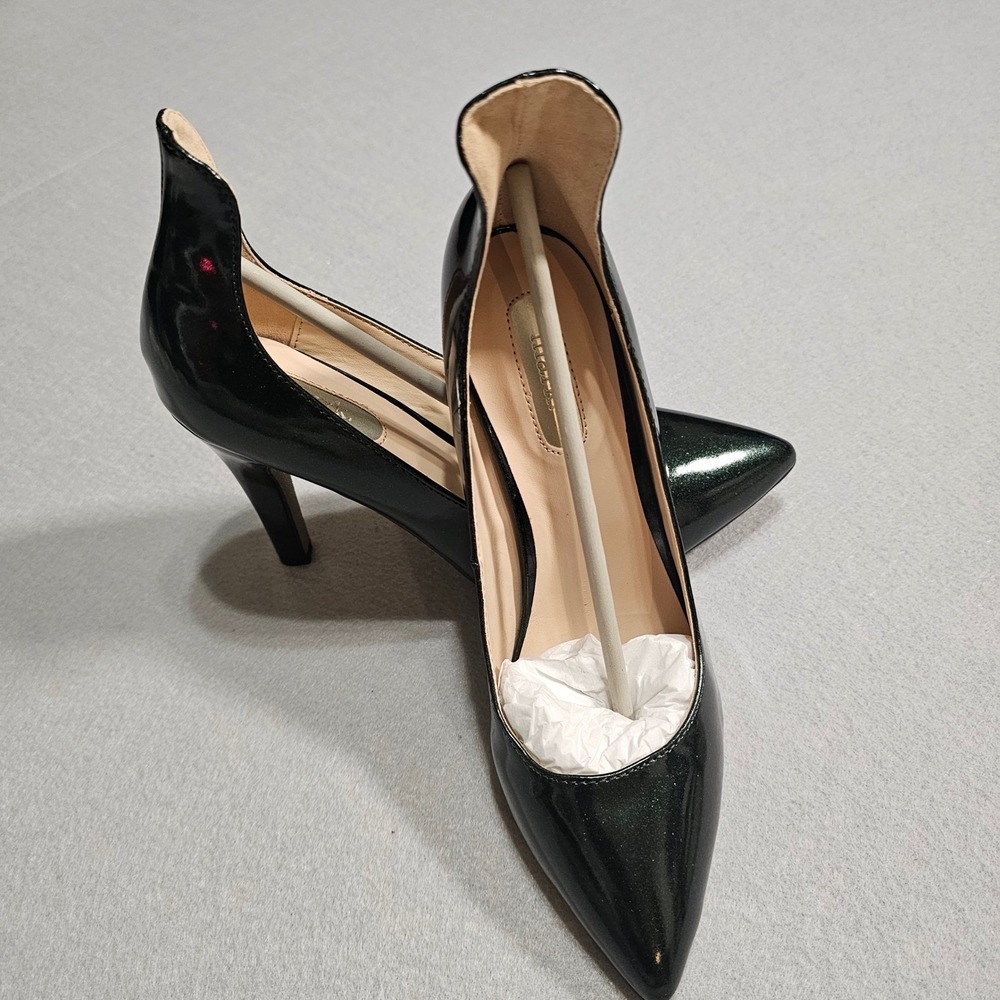 mark. by Avon Emerald Princess Pumps Size 6 Metallic Green Sculpted Heel Witchy